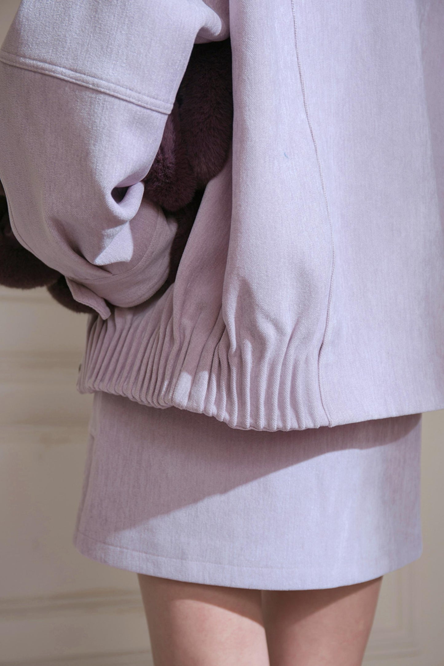 Stand-Up Velvet Chenille Jacket Set