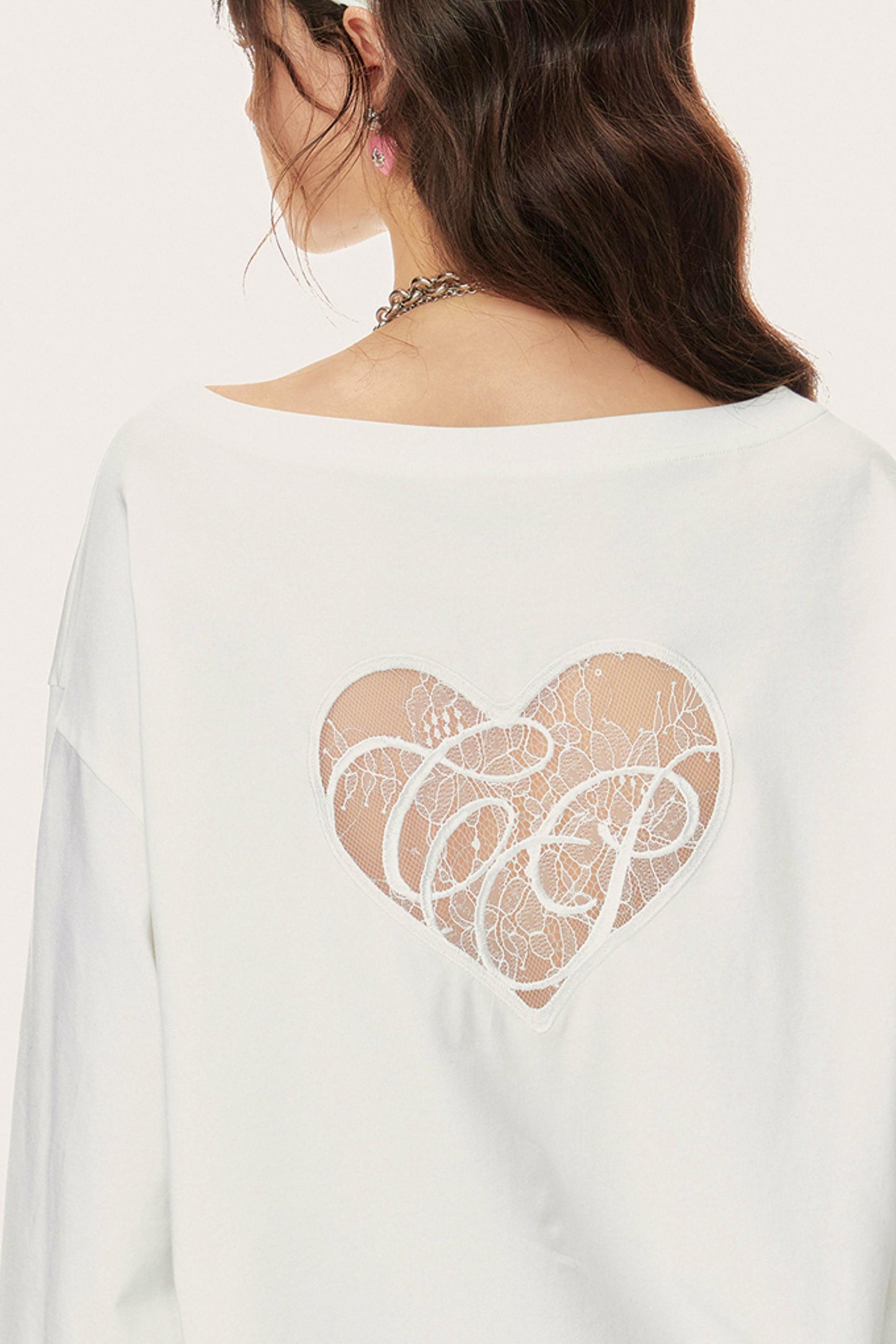 Hollow Long Sleeve Smock T-Shirt