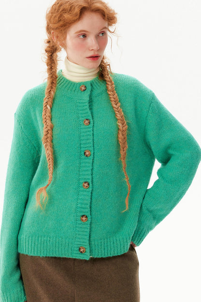 Christmas Green Knitted Cardigan