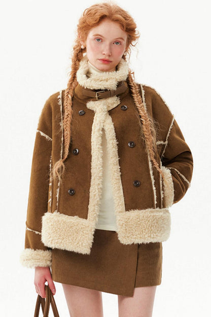 Retro Faux Shearling Coat