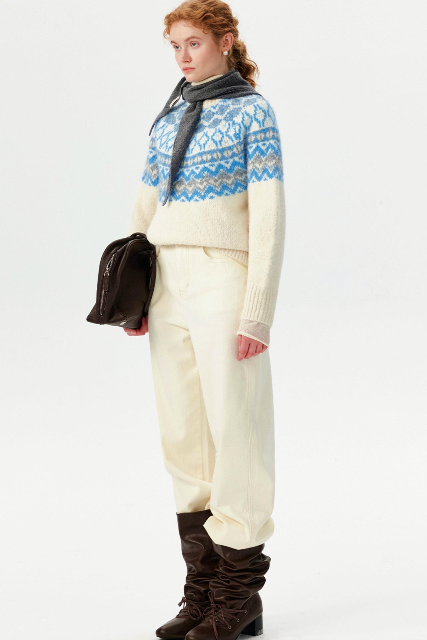 Winter Fair Isle Knit Sweater