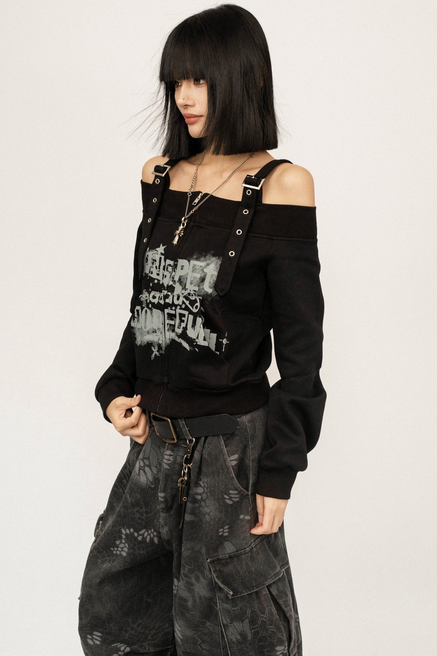 Black Base Top Short T-Shirt