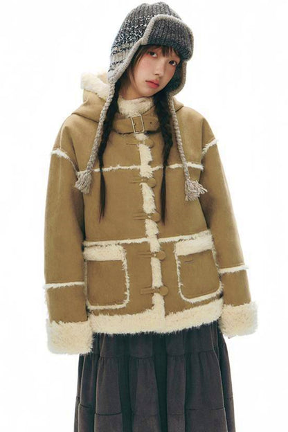 Integrated Hooded Short Coat