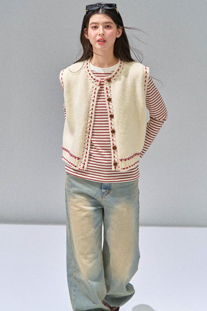 Layered Knitted Vest