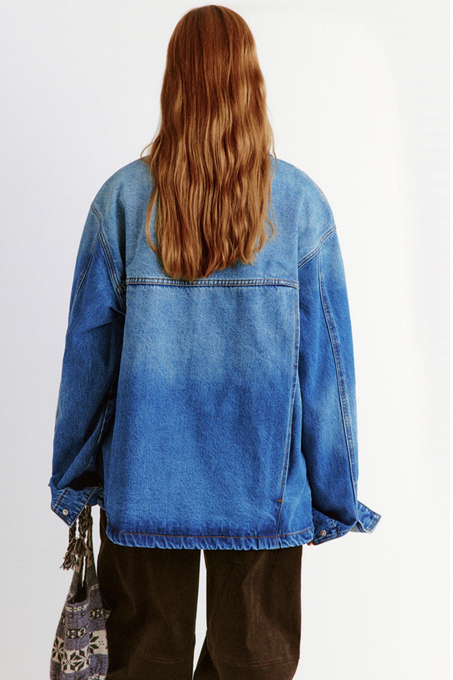 Washed Denim Jacket With Pockets