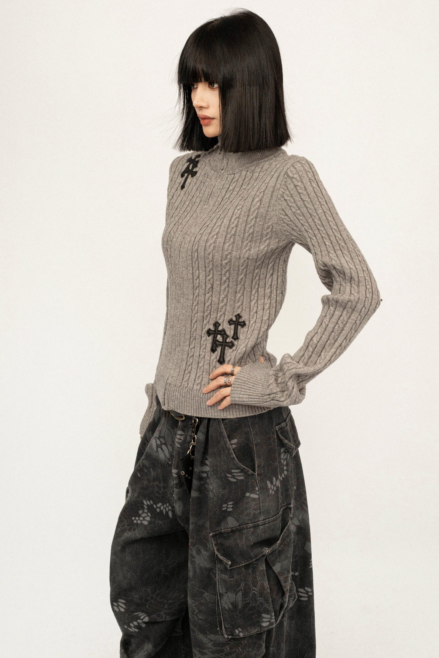 Retro Embroidered Knit Cardigan