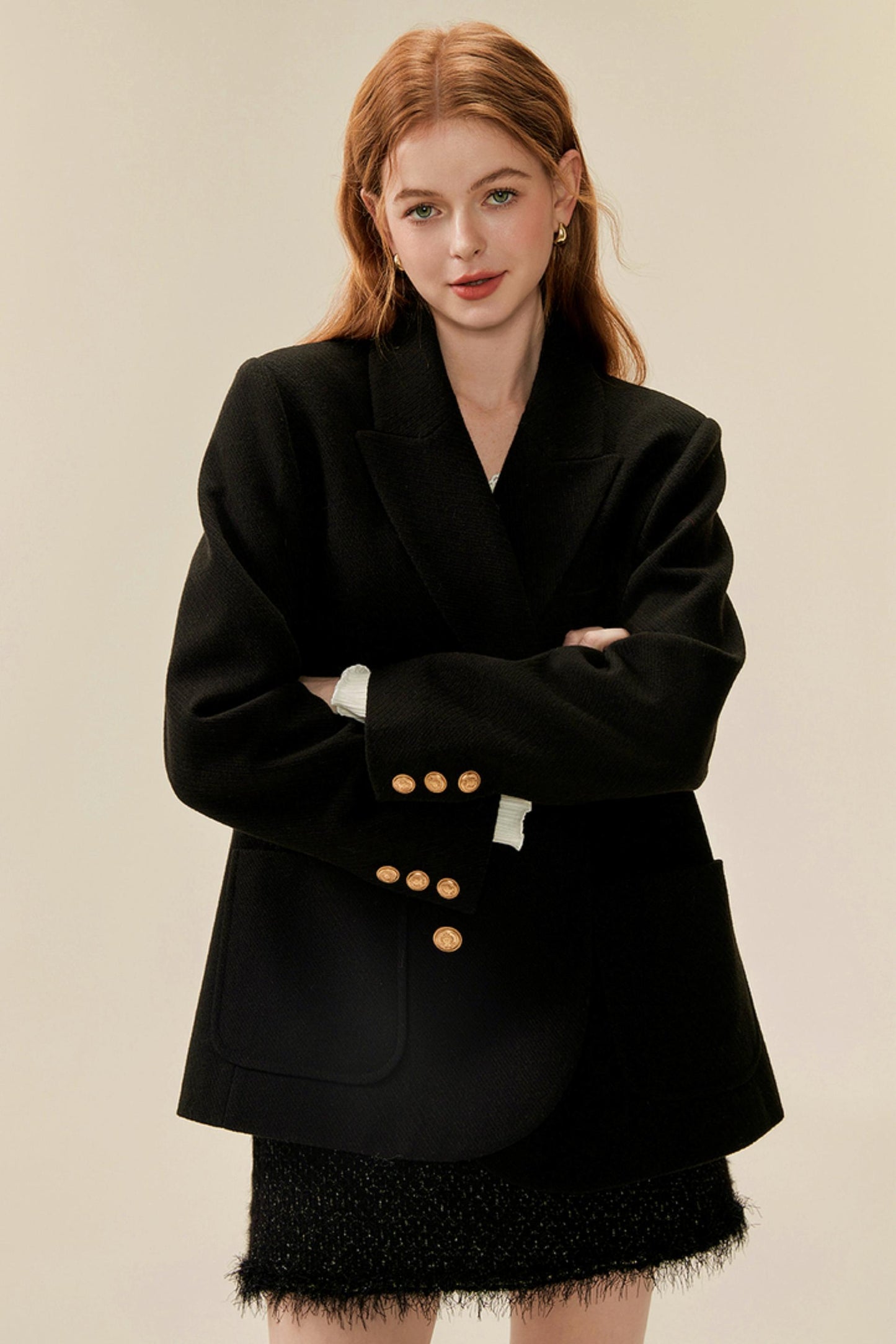 Loose British Tweed Blazer