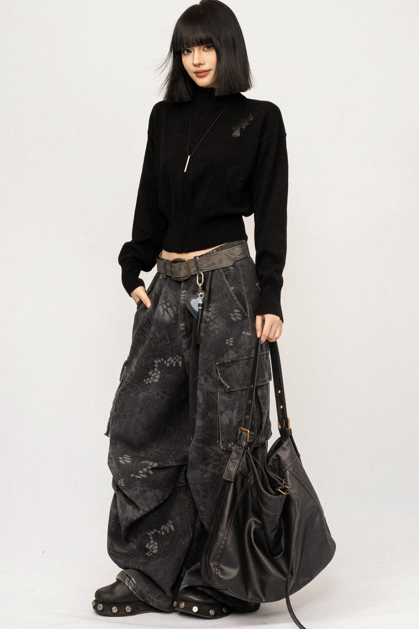 Retro Embroidered Knit Top