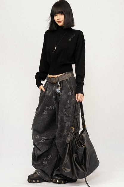 Retro Embroidered Knit Top