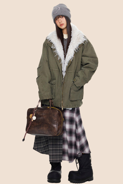 Fur Collar Vintage Jacket