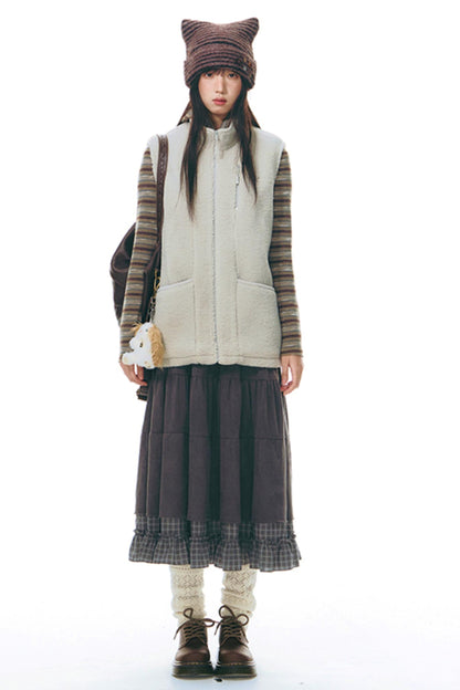 Winter Retro Stand-Up Collar Vest