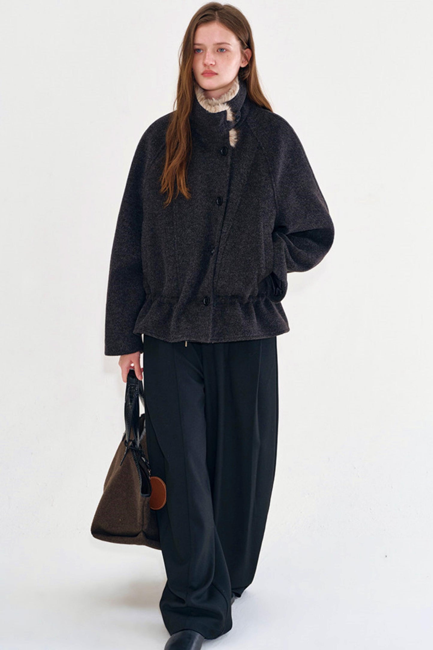 Sunset Wool Fur Collar Coat