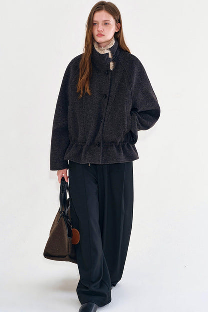 Sunset Wool Fur Collar Coat