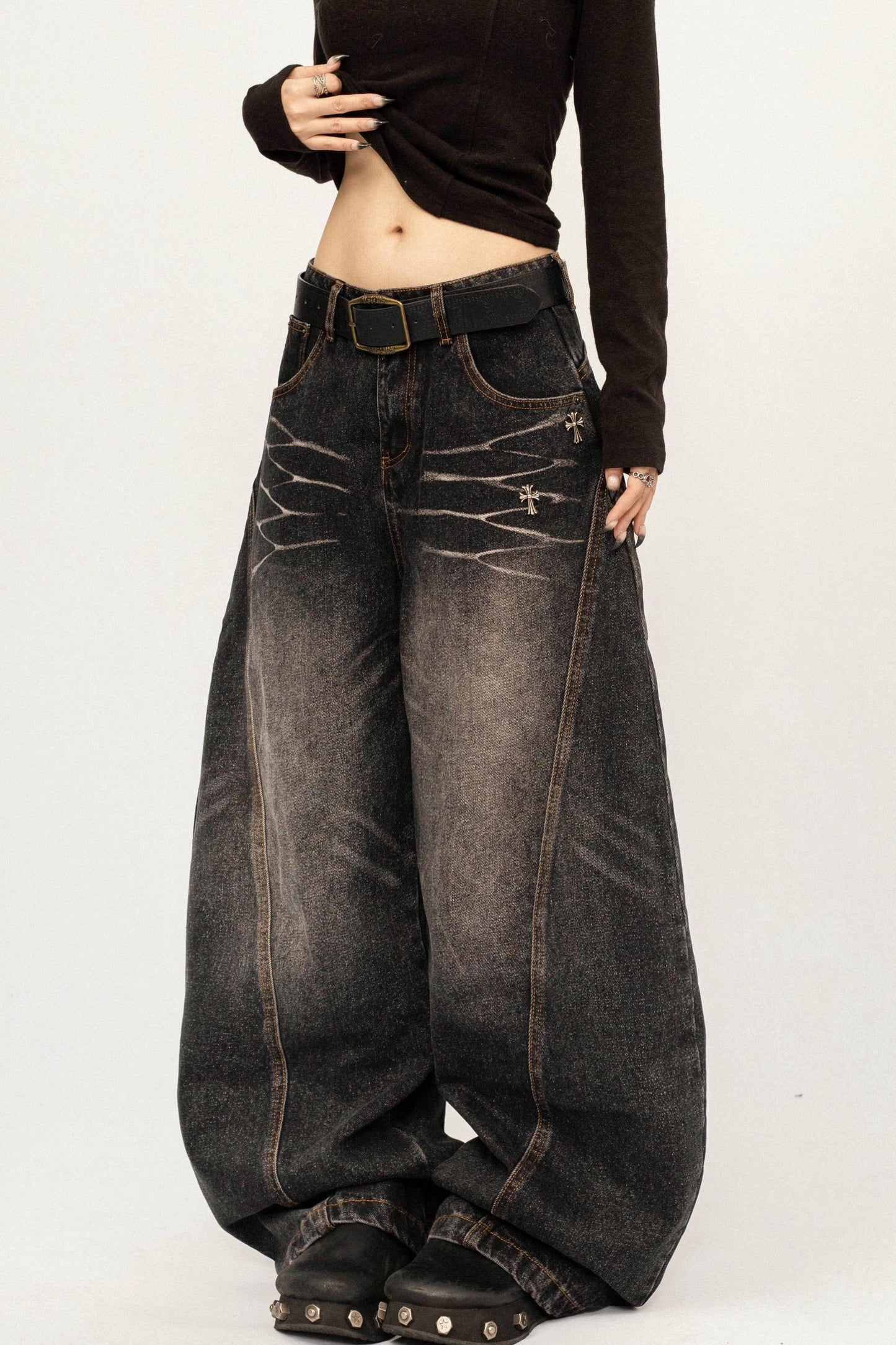 Retro Washed Velvet Jeans
