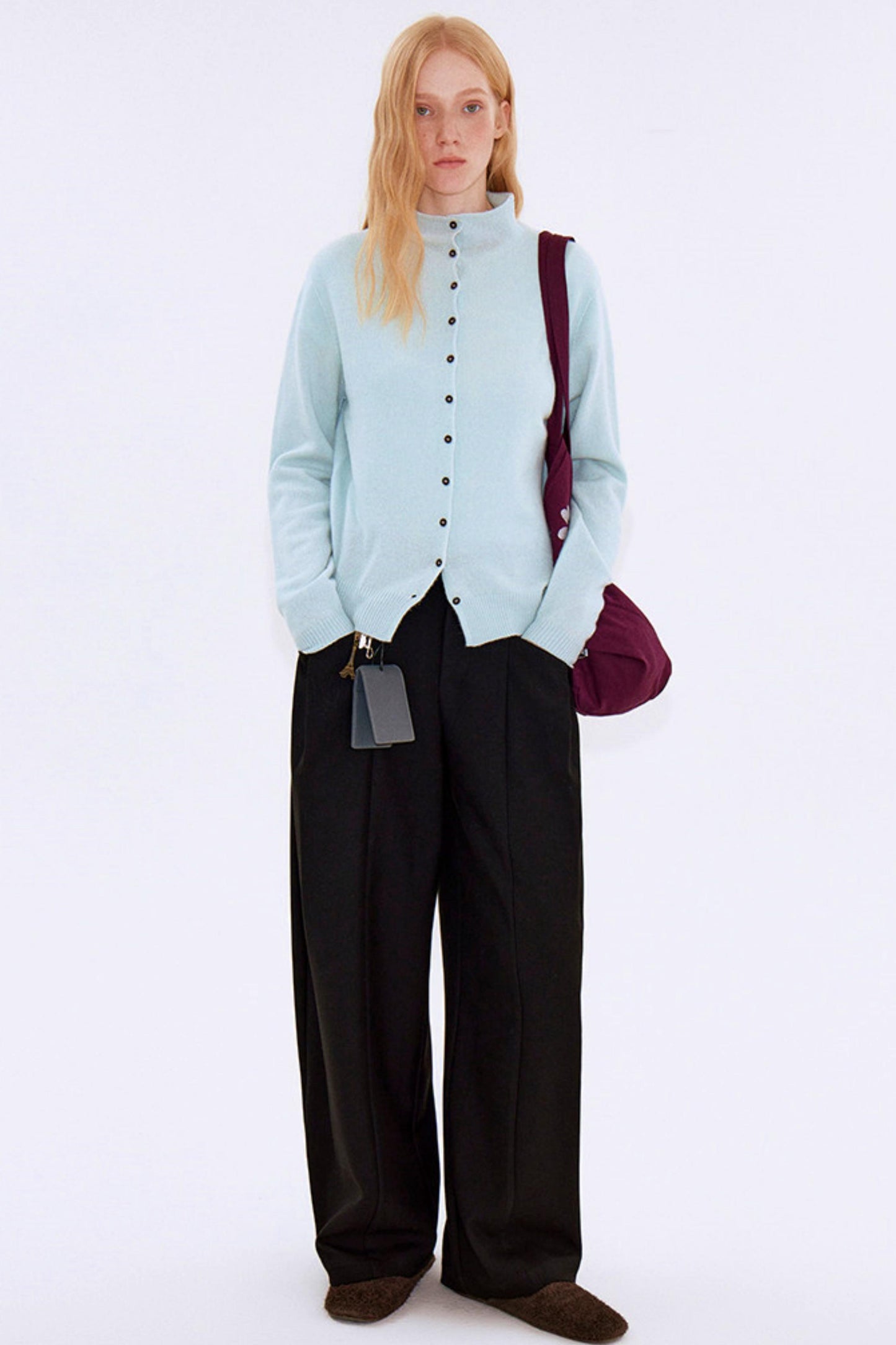 High-End Pleated Black Pants