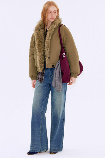 Vintage Washed Denim Jeans