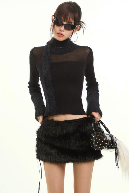 Korean White Slim Top