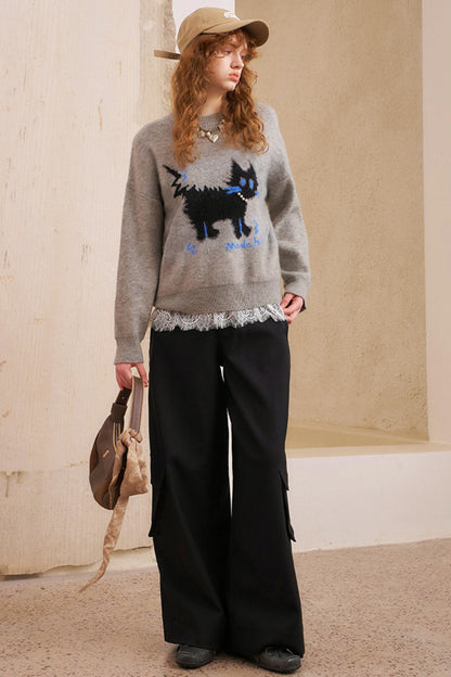 Pearl Kitten Pullover Top