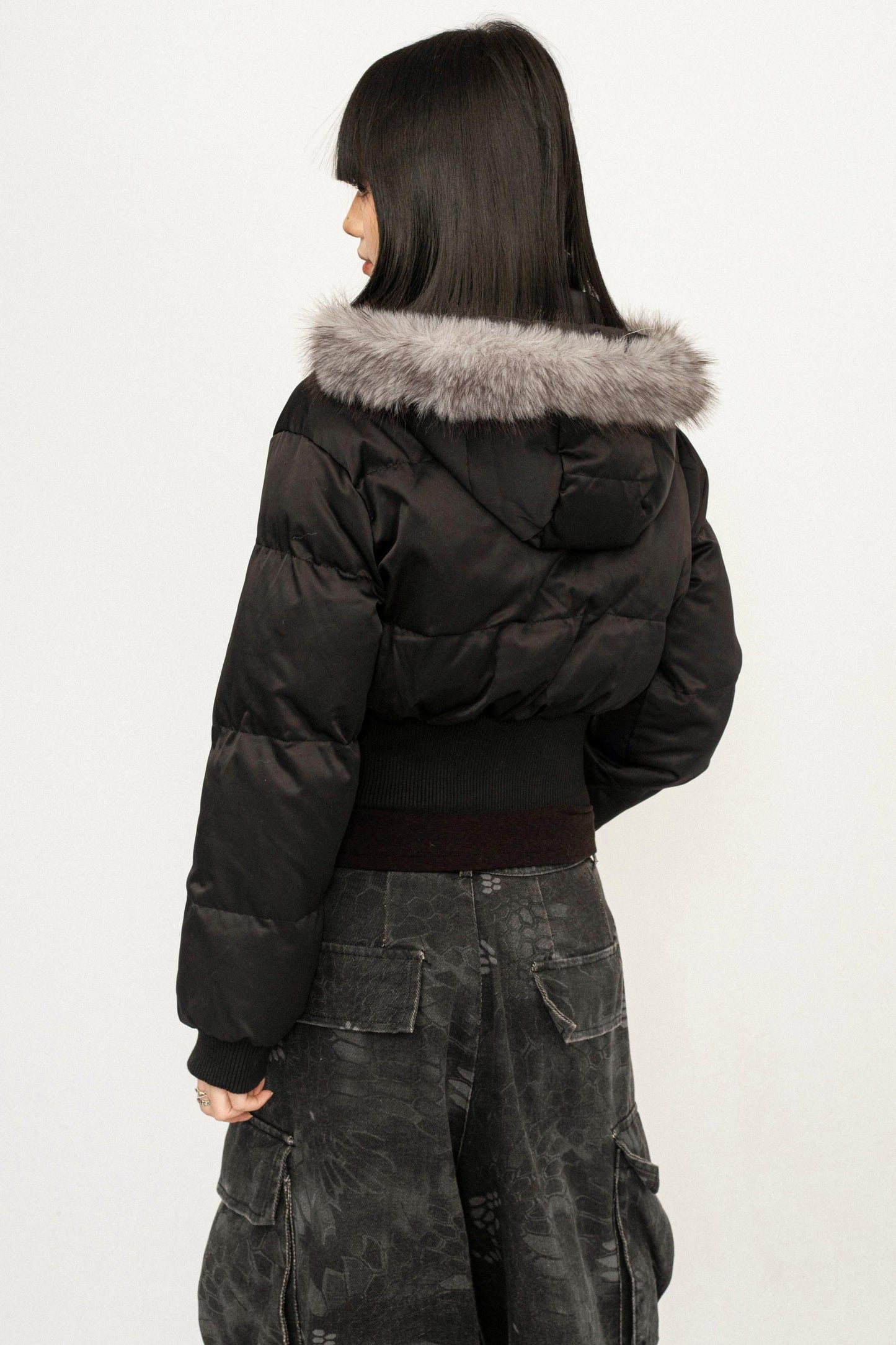 Retro Hooded Fur Collar Jacket