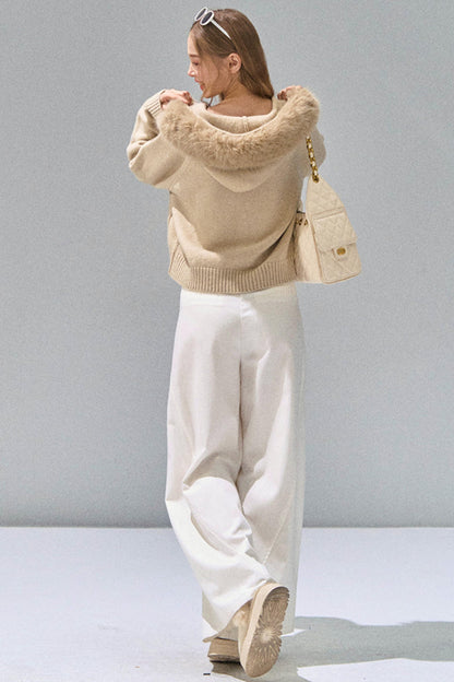 Luxury Knit Hooded Jacket