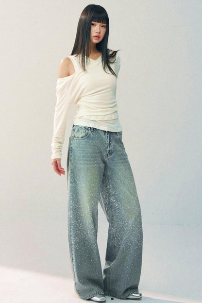 White Tencel Wool Knitwear Set