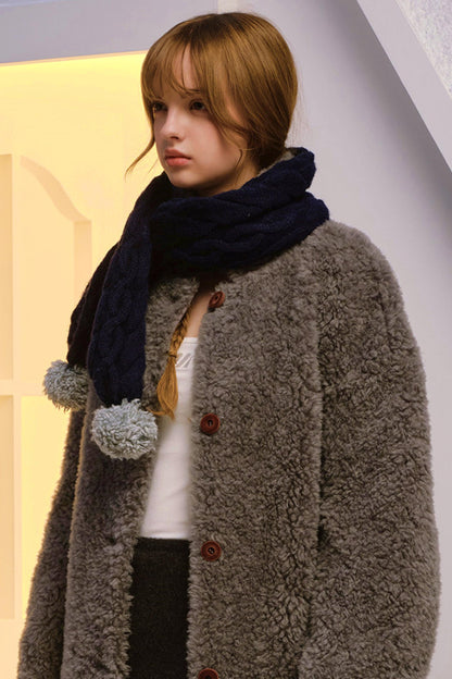 Dual-Tone Merino Knit Scarf