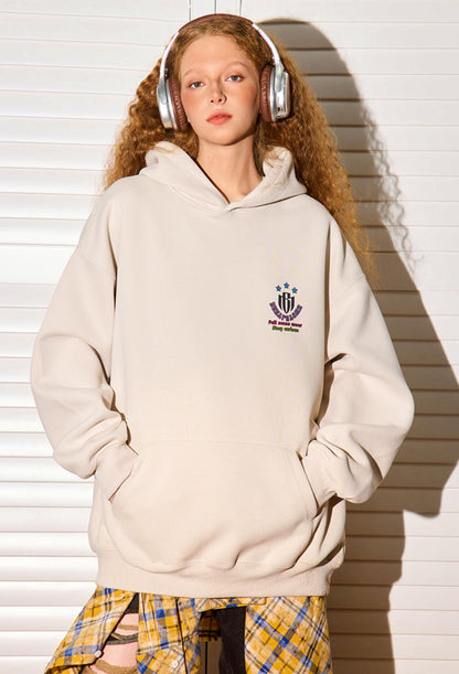 Colorful Letter-Print Hoodie