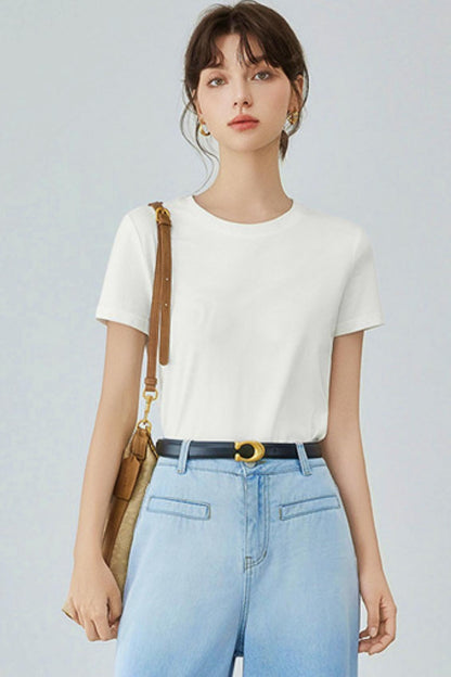 Slim Fit Lily Style White Tee