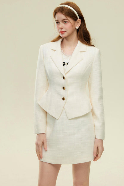 Spring Tweed Jacket & Skirt Set-Up