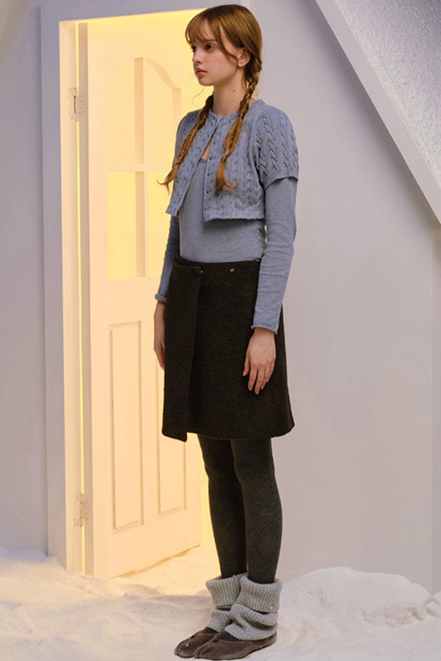 Twisted Cape Cardigan Set