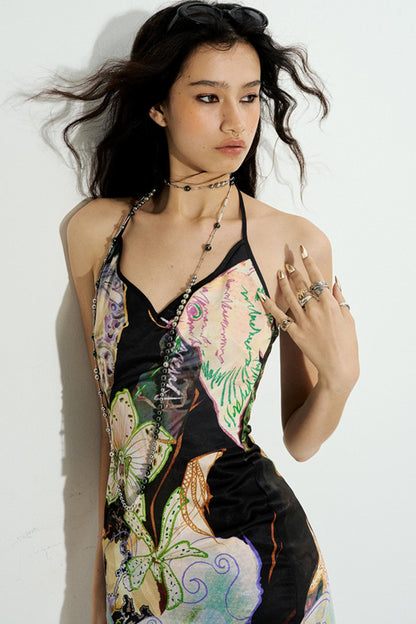 Blossom V-Neck Mermaid Dress