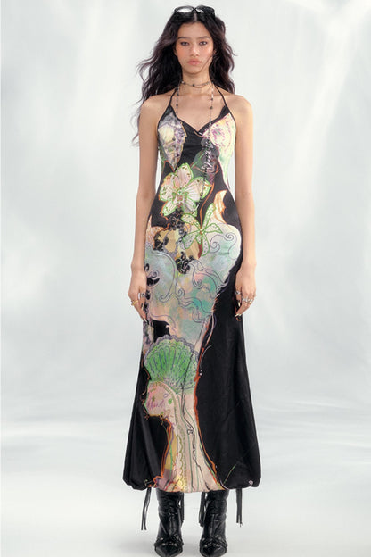 Blossom V-Neck Mermaid Dress