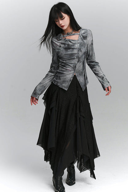 Refined Korean Style Long Sleeve Top