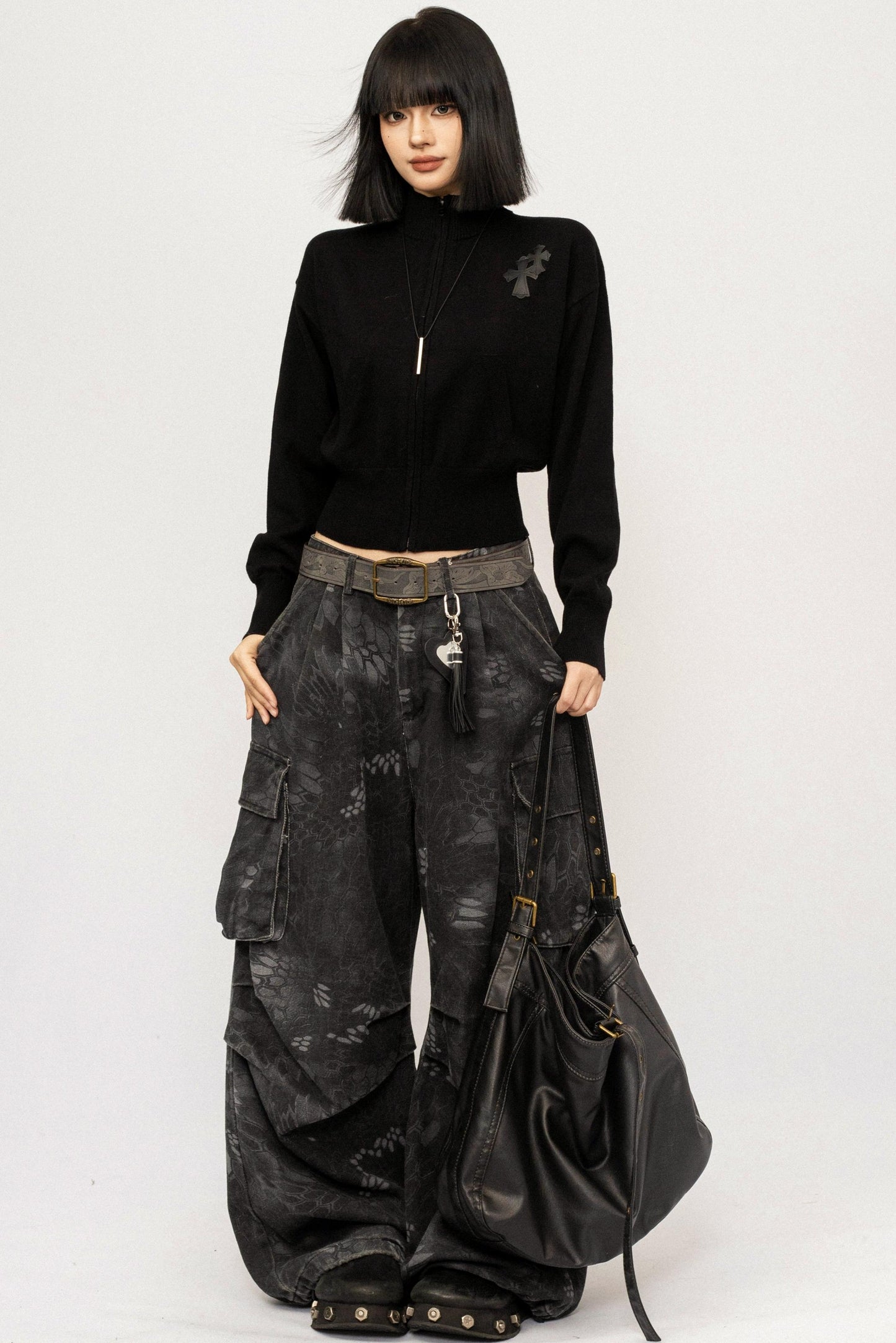 Retro Embroidered Knit Top