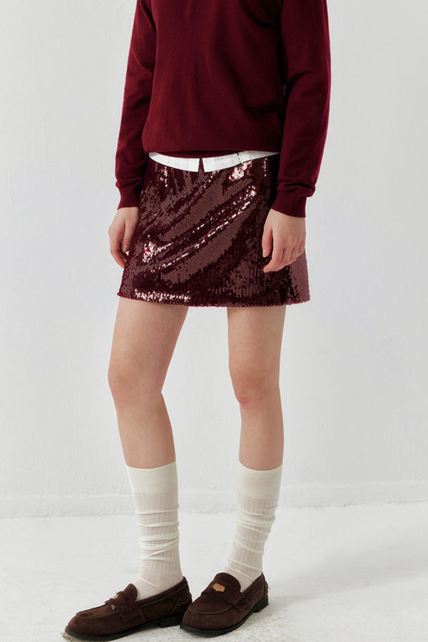 Spice Girls A-line Beaded Mesh Skirt