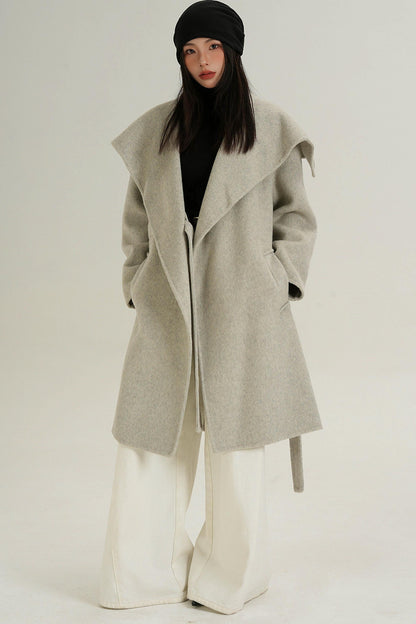 Large Lapel Wool Coat