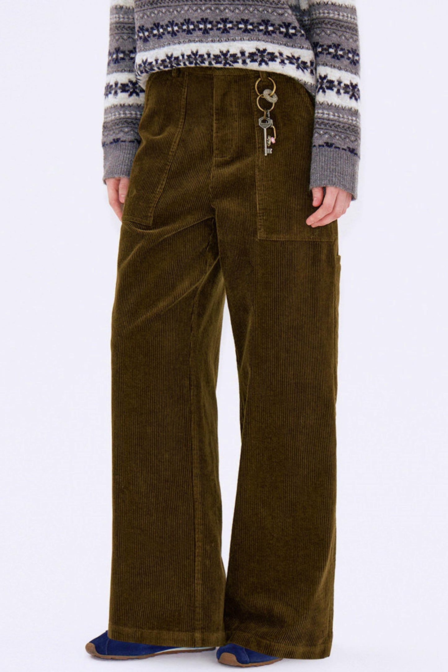 Retro Corduroy Workwear Pants