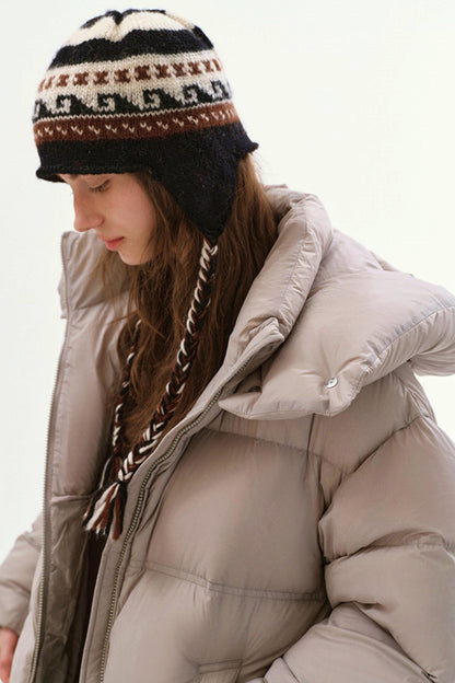 Fair Isle Wool Earflap Beanie