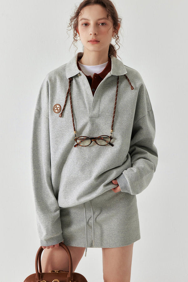 Chic Layered Polo Sweater