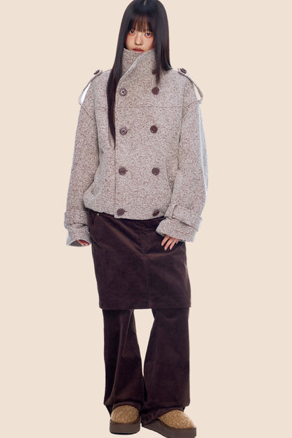 Corduroy Flared Skirt Pants