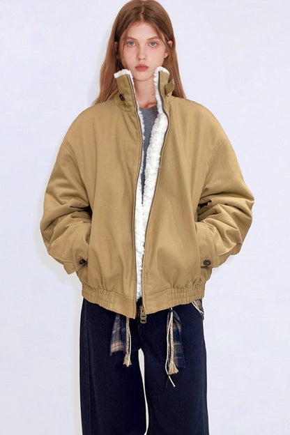 Eco-Friendly Faux Fur Cotton Jacket