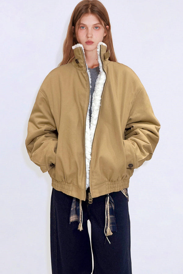 Eco-Friendly Faux Fur Cotton Jacket