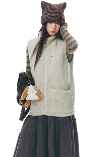 Winter Retro Stand-Up Collar Vest