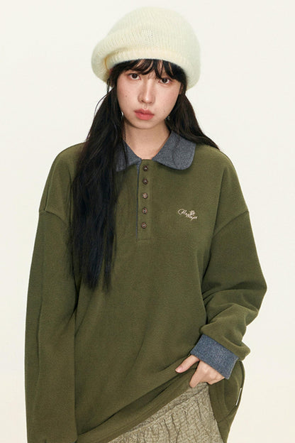 Vintage Fleece Pullover Top