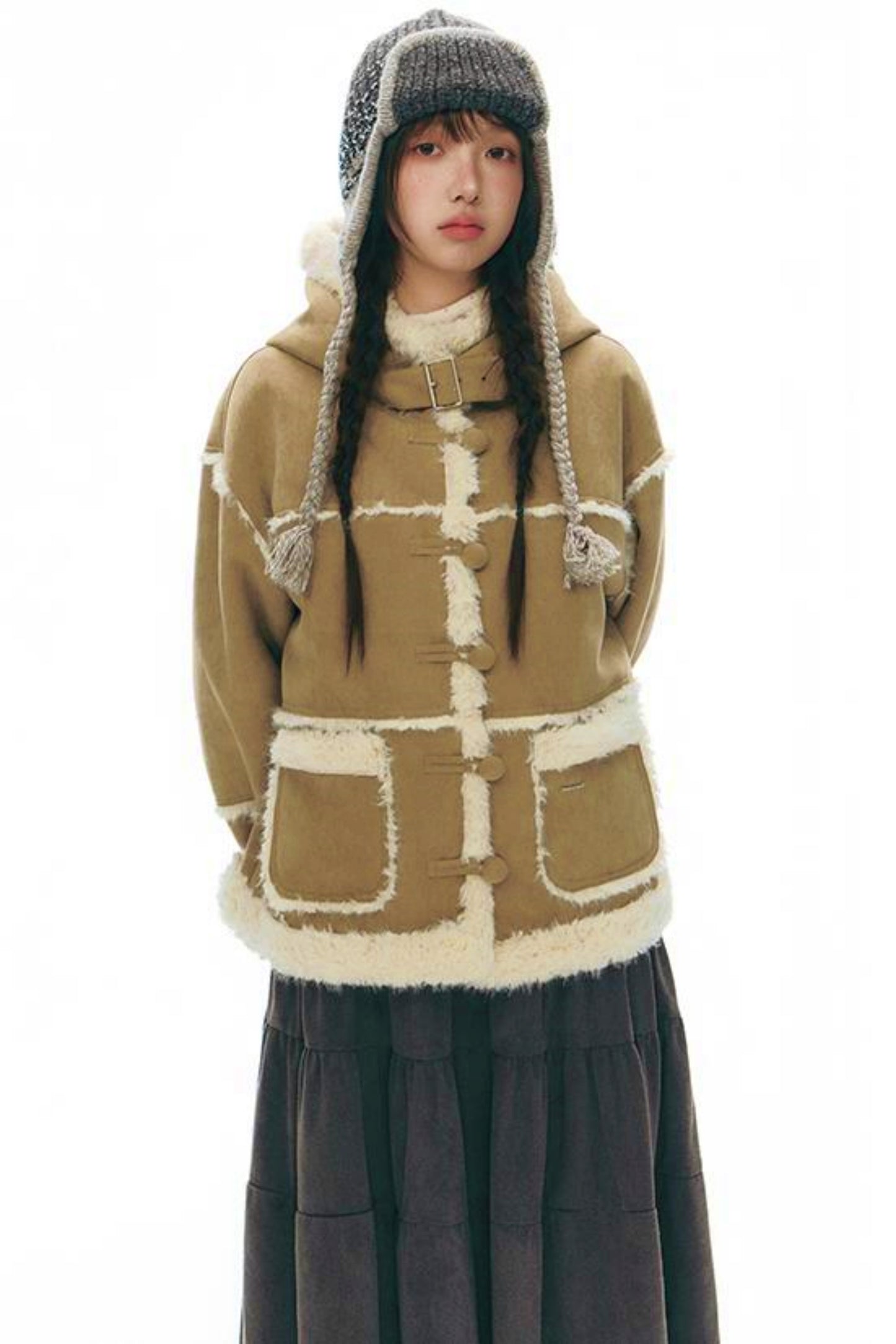 Integrated Hooded Short Coat