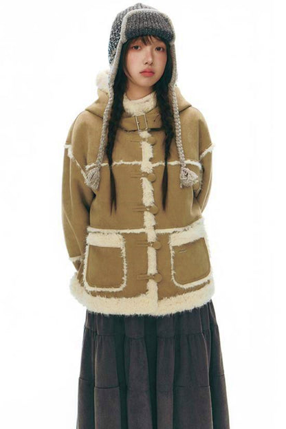 Integrated Hooded Short Coat