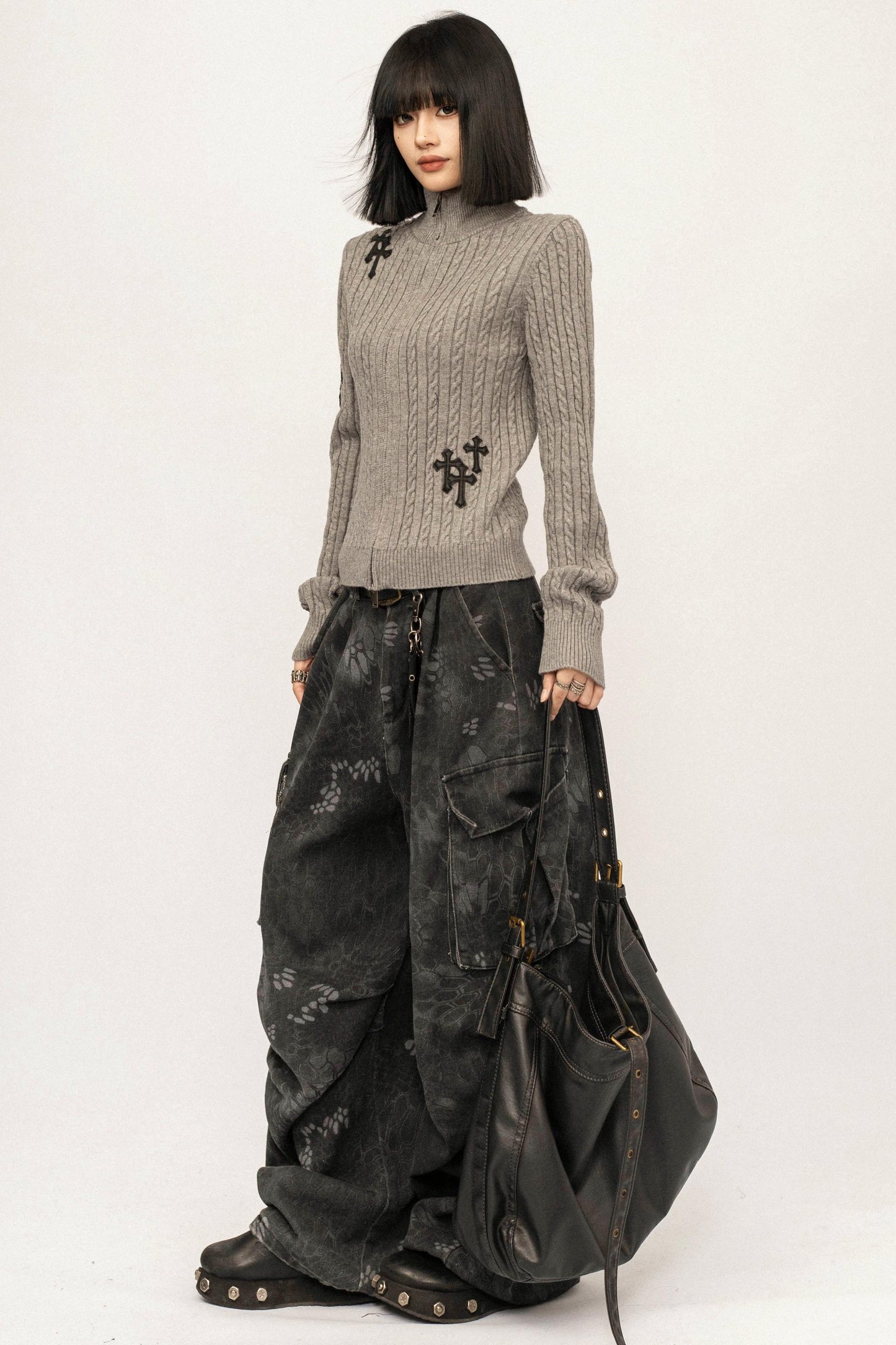 Retro Embroidered Knit Cardigan