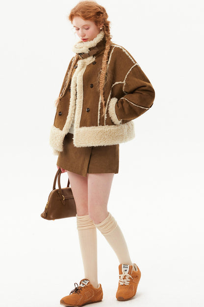 Retro Faux Shearling Coat