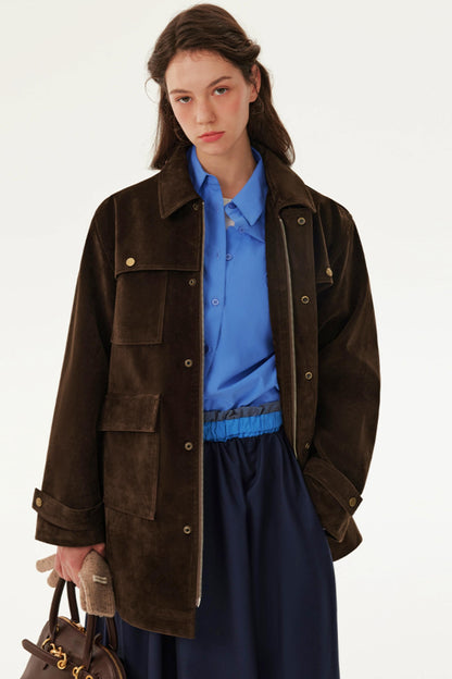 Retro Slimming Suede Jacket