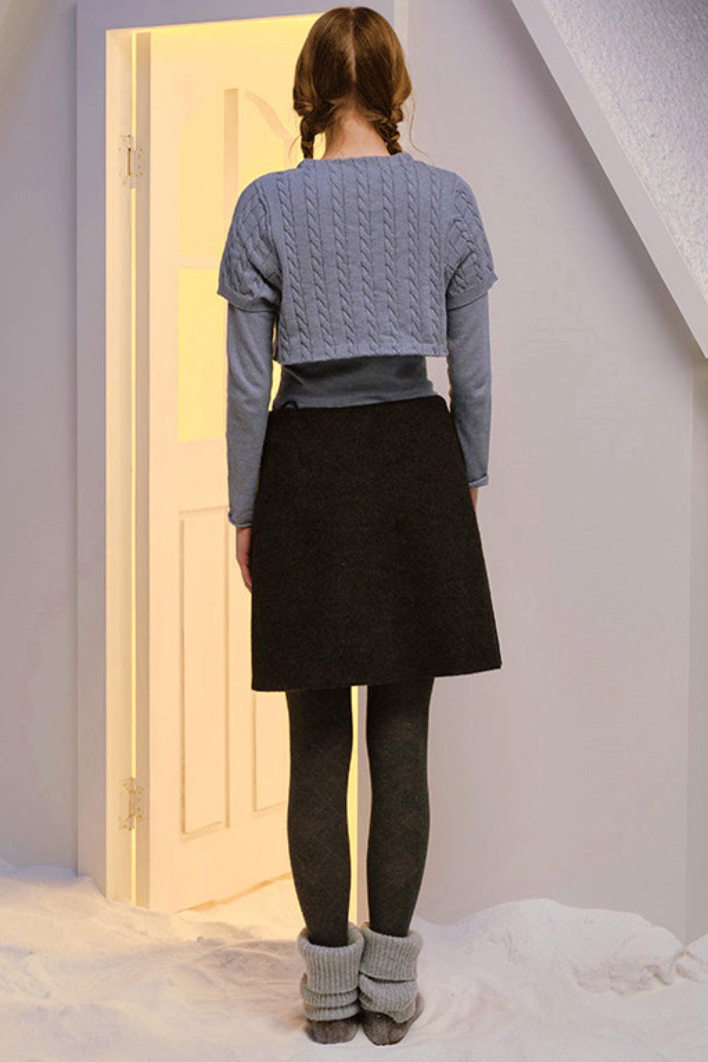 Twisted Cape Cardigan Set